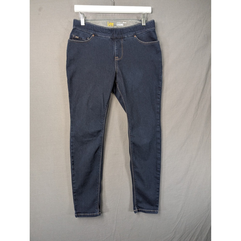 Lee Modern Series Dream‎ Legging Midrise Fit Dark Wash Jeans 8 Short 5603